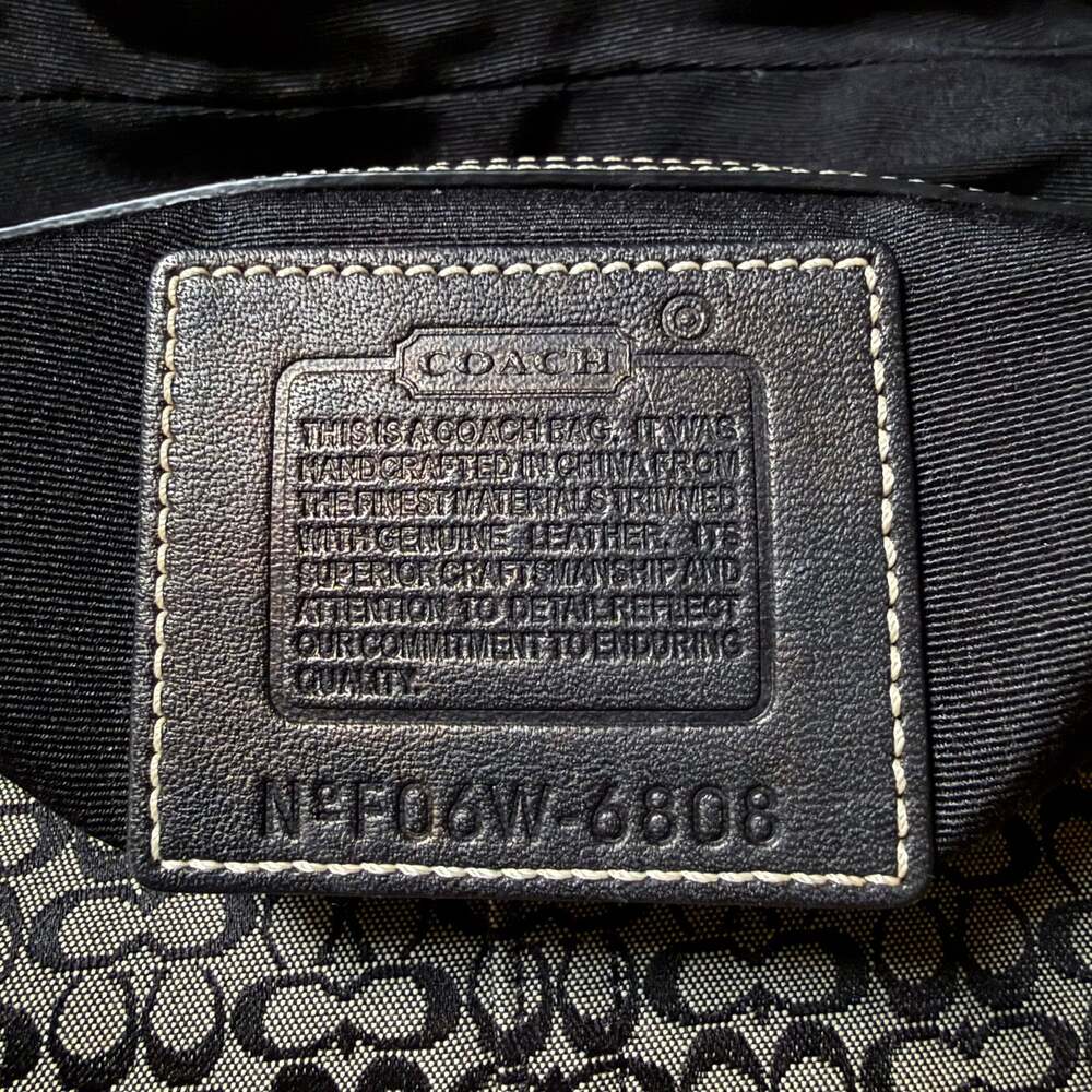 Vintage Coach Soho Signature Buckle Shoulder Bag Black Grey 6808 Y2K - Picture 9 of 14